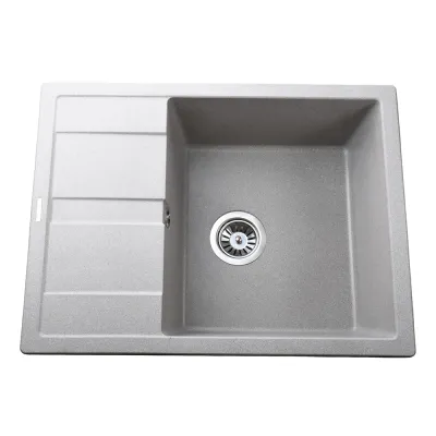 Гранітна мийка Globus Lux ONE 650x500-А0005, сірий камiнь